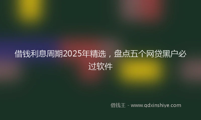 借钱利息周期2025年精选，盘点五个网贷黑户必过软件
