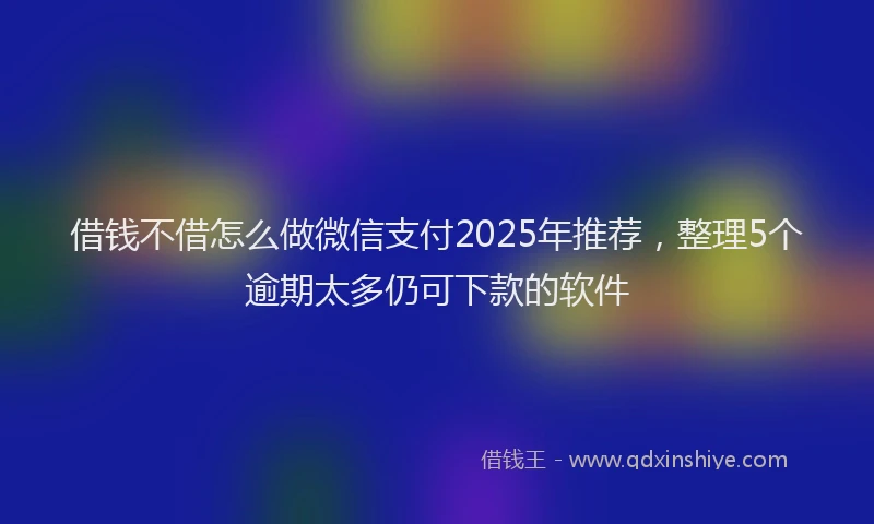 借钱不借怎么做微信支付2025年推荐，整理5个逾期太多仍可下款的软件