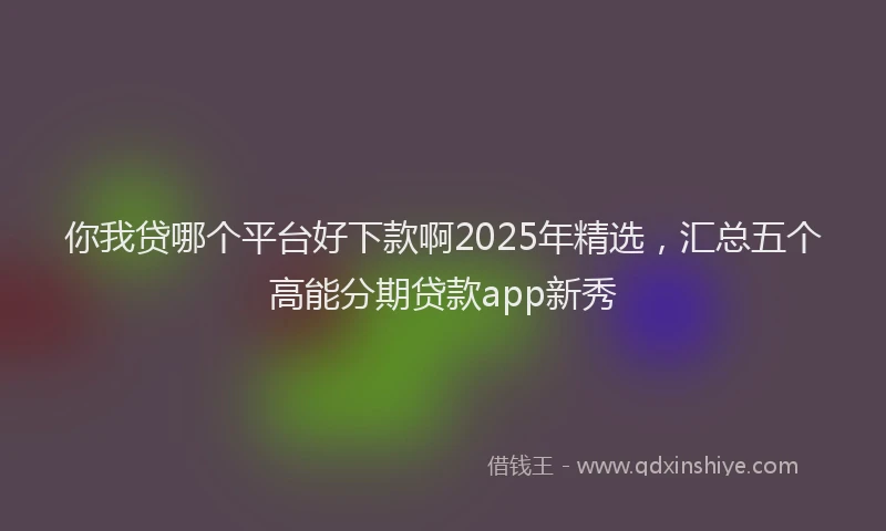 你我贷哪个平台好下款啊2025年精选，汇总五个高能分期贷款app新秀