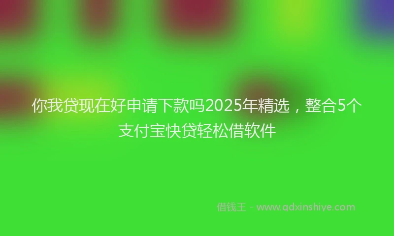 你我贷现在好申请下款吗2025年精选，整合5个支付宝快贷轻松借软件