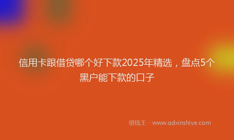 信用卡跟借贷哪个好下款2025年精选，盘点5个黑户能下款的口子