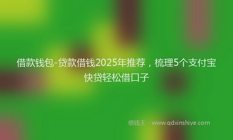 借款钱包-贷款借钱2025年推荐，梳理5个支付宝快贷轻松借口子