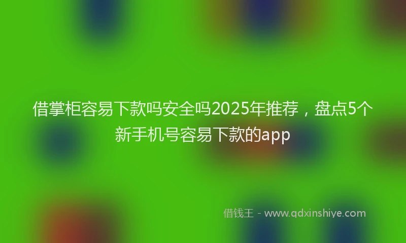借掌柜容易下款吗安全吗2025年推荐，盘点5个新手机号容易下款的app