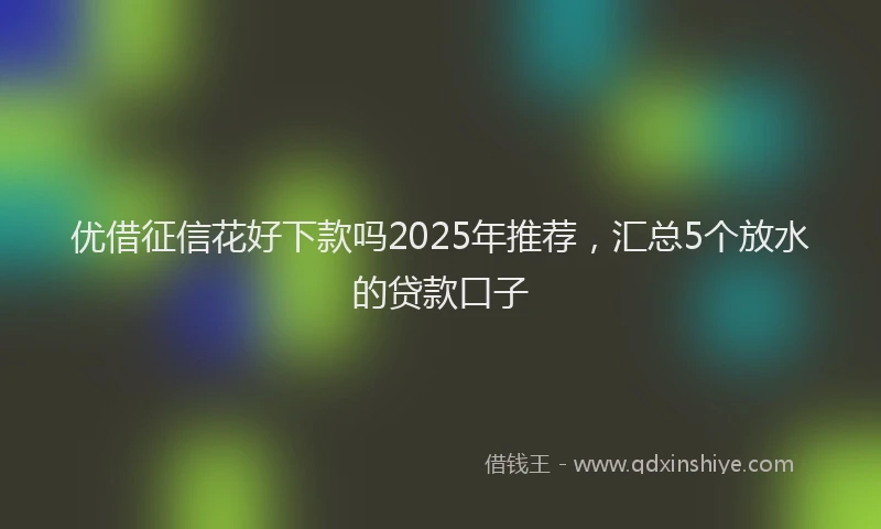 优借征信花好下款吗2025年推荐，汇总5个放水的贷款口子