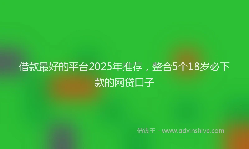 借款最好的平台2025年推荐，整合5个18岁必下款的网贷口子