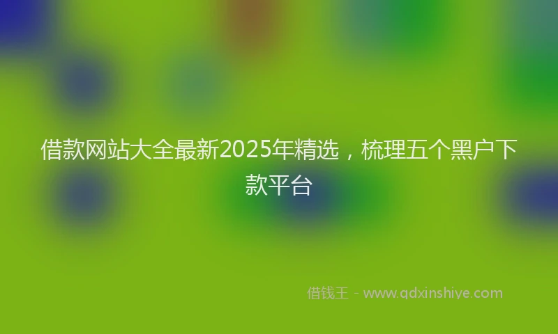 借款网站大全最新2025年精选，梳理五个黑户下款平台