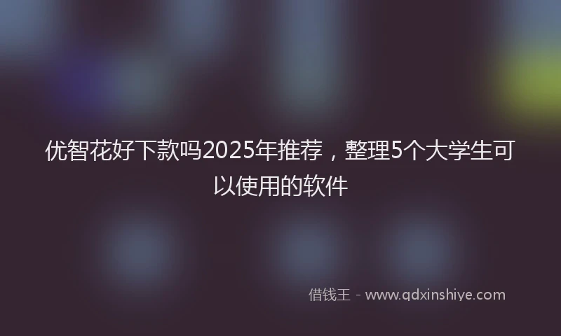 优智花好下款吗2025年推荐，整理5个大学生可以使用的软件