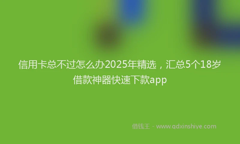 信用卡总不过怎么办2025年精选，汇总5个18岁借款神器快速下款app