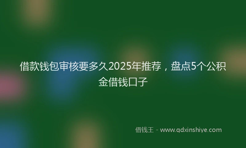 借款钱包审核要多久2025年推荐，盘点5个公积金借钱口子