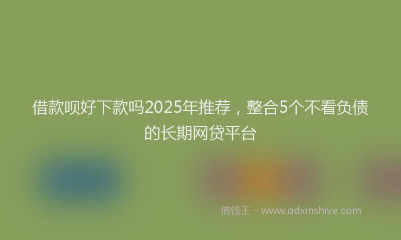 借款呗好下款吗2025年推荐，整合5个不看负债的长期网贷平台