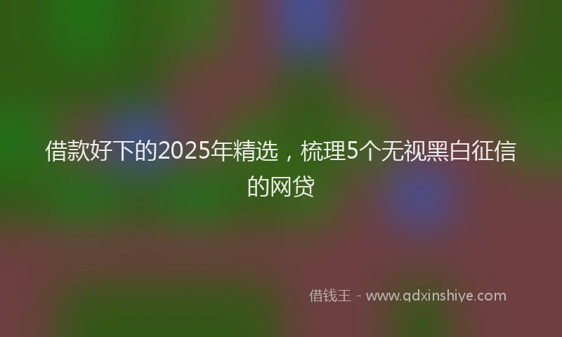 借款好下的2025年精选，梳理5个无视黑白征信的网贷