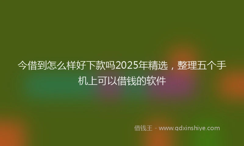 今借到怎么样好下款吗2025年精选，整理五个手机上可以借钱的软件