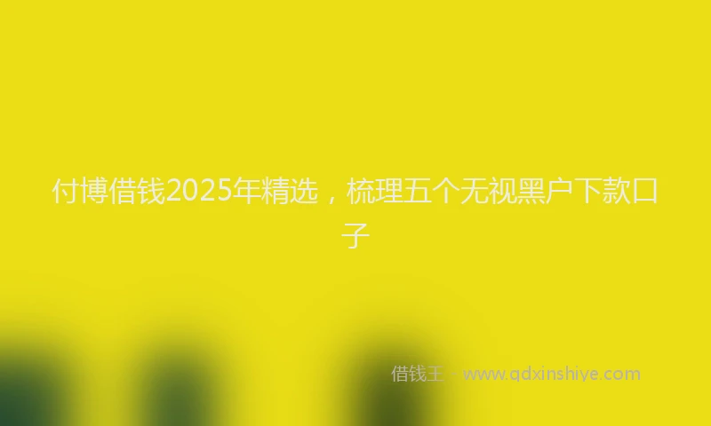 付博借钱2025年精选，梳理五个无视黑户下款口子