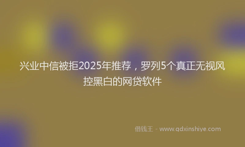 兴业中信被拒2025年推荐，罗列5个真正无视风控黑白的网贷软件