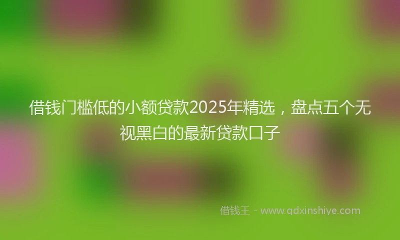 借钱门槛低的小额贷款2025年精选，盘点五个无视黑白的最新贷款口子