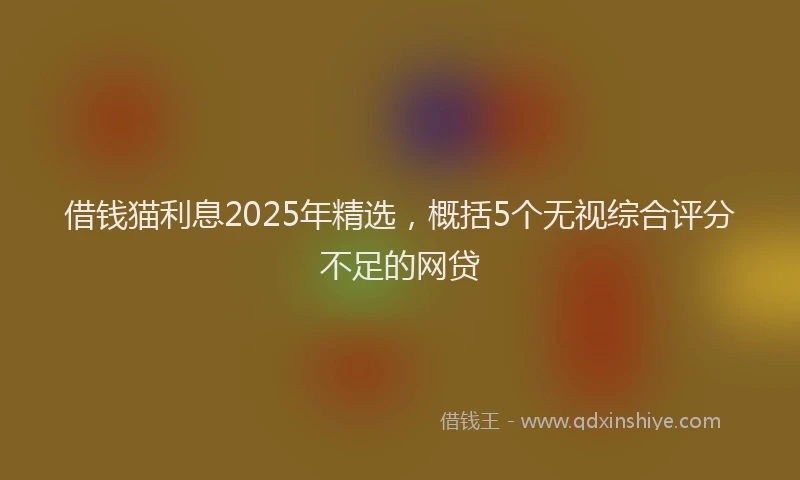 借钱猫利息2025年精选，概括5个无视综合评分不足的网贷