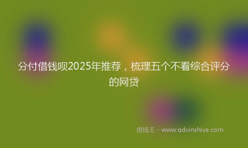 分付借钱呗2025年推荐，梳理五个不看综合评分的网贷