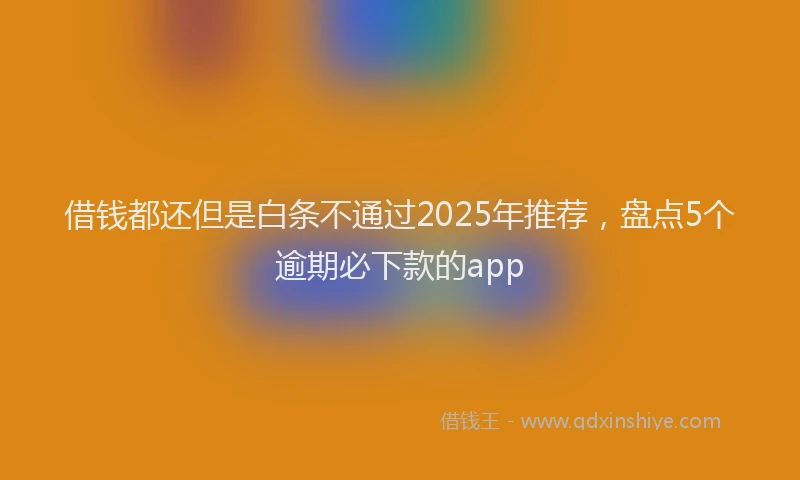 借钱都还但是白条不通过2025年推荐，盘点5个逾期必下款的app