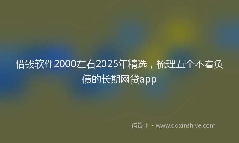借钱软件2000左右2025年精选，梳理五个不看负债的长期网贷app