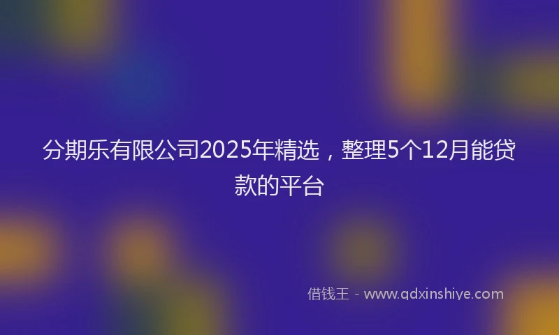 分期乐有限公司2025年精选，整理5个12月能贷款的平台