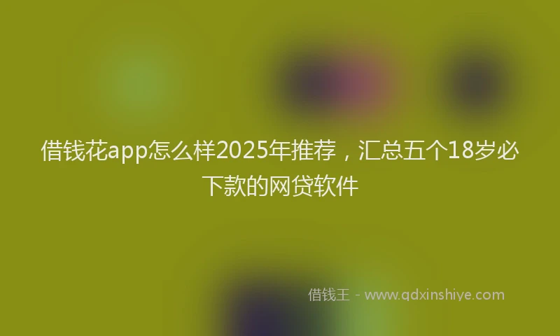 借钱花app怎么样2025年推荐，汇总五个18岁必下款的网贷软件
