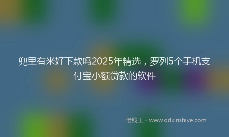 兜里有米好下款吗2025年精选，罗列5个手机支付宝小额贷款的软件