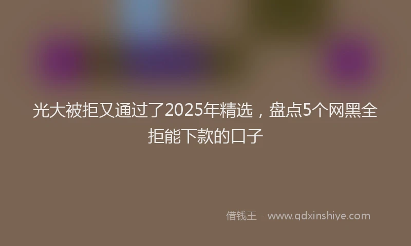 光大被拒又通过了2025年精选，盘点5个网黑全拒能下款的口子
