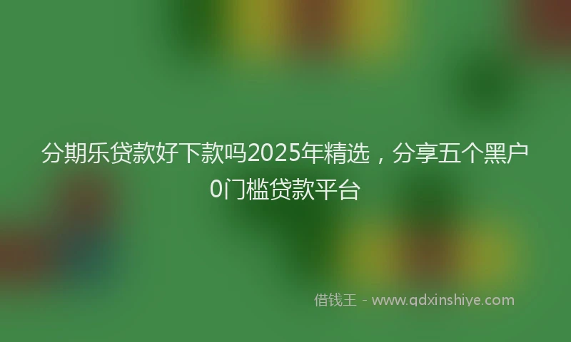 分期乐贷款好下款吗2025年精选，分享五个黑户0门槛贷款平台