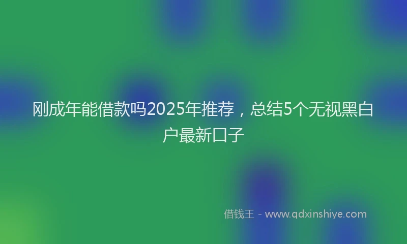 刚成年能借款吗2025年推荐，总结5个无视黑白户最新口子