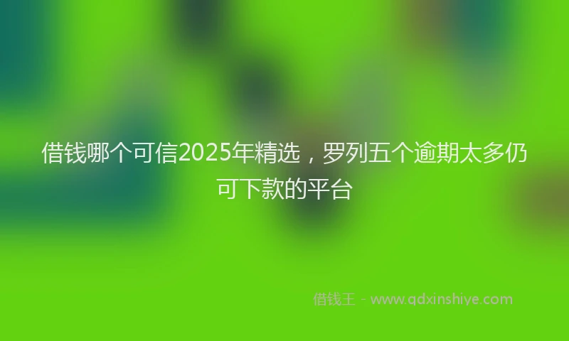 借钱哪个可信2025年精选，罗列五个逾期太多仍可下款的平台