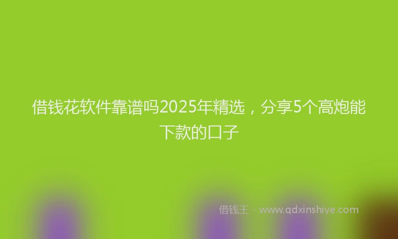借钱花软件靠谱吗2025年精选，分享5个高炮能下款的口子