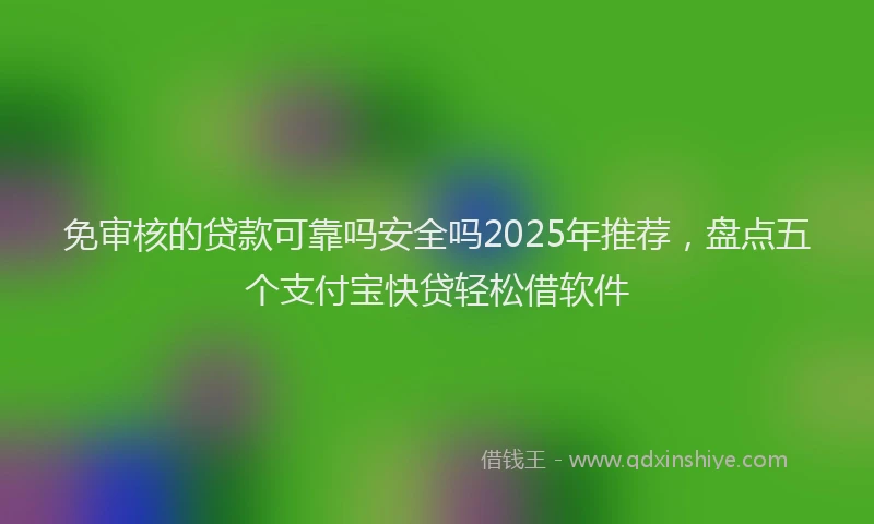 免审核的贷款可靠吗安全吗2025年推荐，盘点五个支付宝快贷轻松借软件