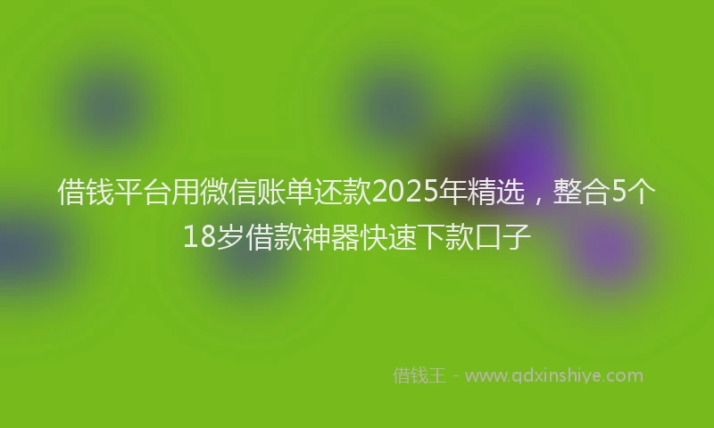 借钱平台用微信账单还款2025年精选，整合5个18岁借款神器快速下款口子