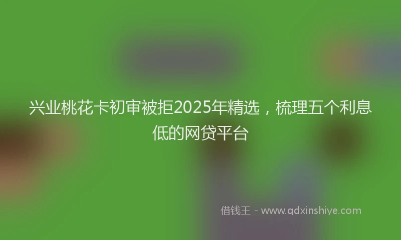 兴业桃花卡初审被拒2025年精选，梳理五个利息低的网贷平台