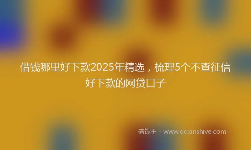 借钱哪里好下款2025年精选，梳理5个不查征信好下款的网贷口子