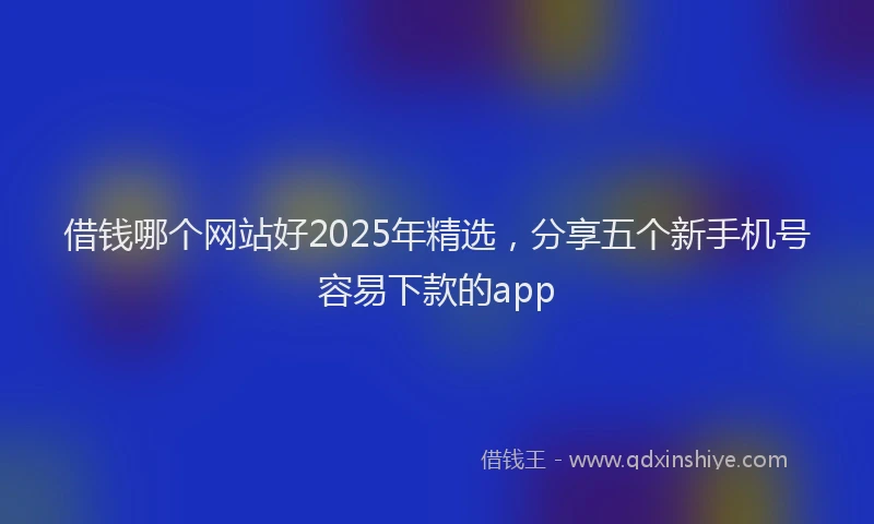 借钱哪个网站好2025年精选，分享五个新手机号容易下款的app
