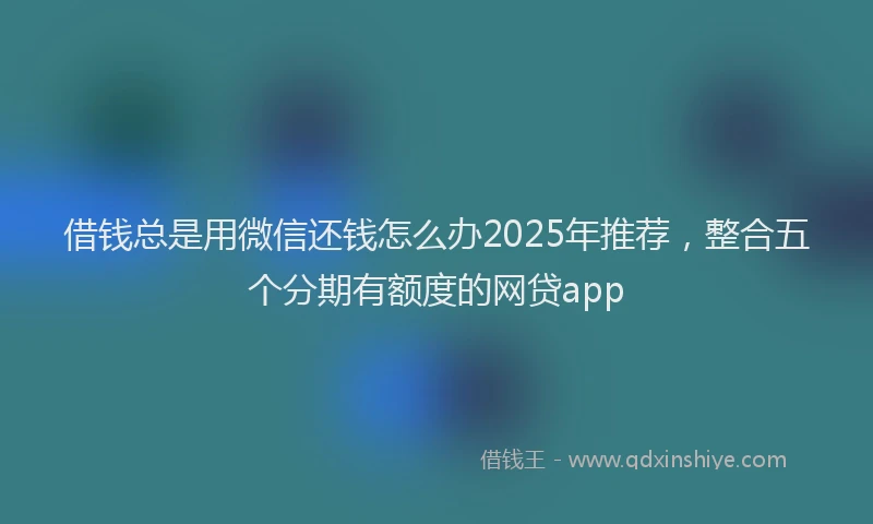 借钱总是用微信还钱怎么办2025年推荐，整合五个分期有额度的网贷app
