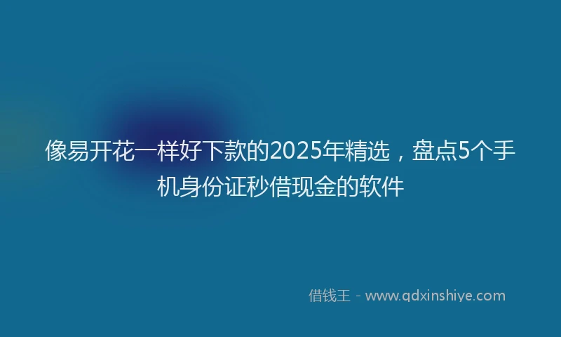 像易开花一样好下款的2025年精选，盘点5个手机身份证秒借现金的软件