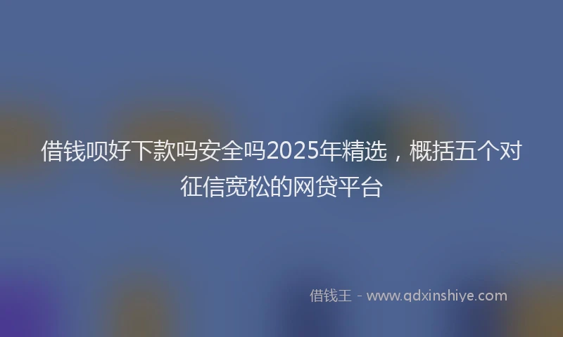借钱呗好下款吗安全吗2025年精选，概括五个对征信宽松的网贷平台