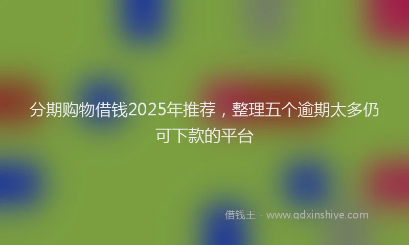 分期购物借钱2025年推荐，整理五个逾期太多仍可下款的平台