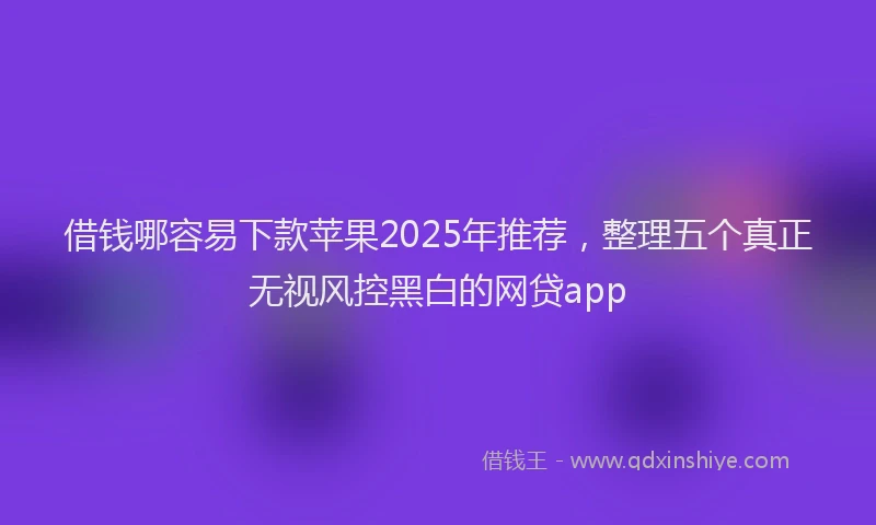 借钱哪容易下款苹果2025年推荐，整理五个真正无视风控黑白的网贷app