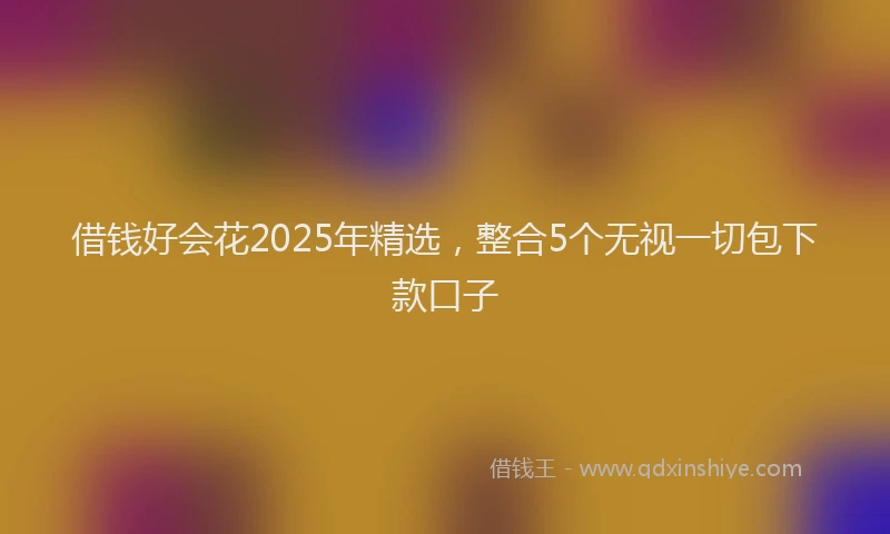 借钱好会花2025年精选，整合5个无视一切包下款口子