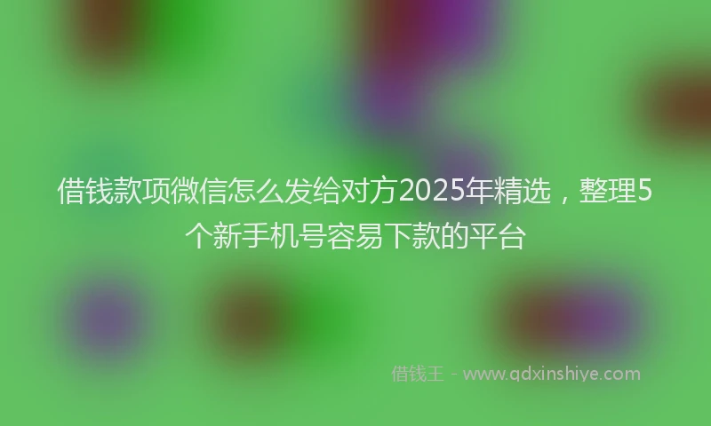 借钱款项微信怎么发给对方2025年精选，整理5个新手机号容易下款的平台