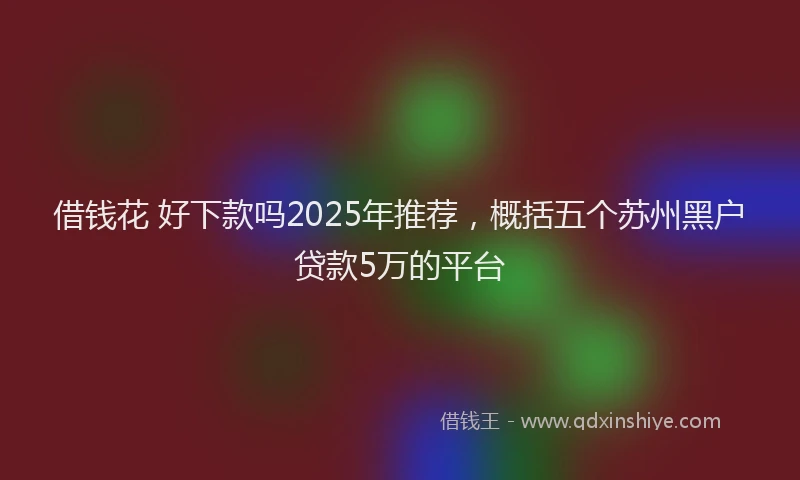 借钱花 好下款吗2025年推荐，概括五个苏州黑户贷款5万的平台