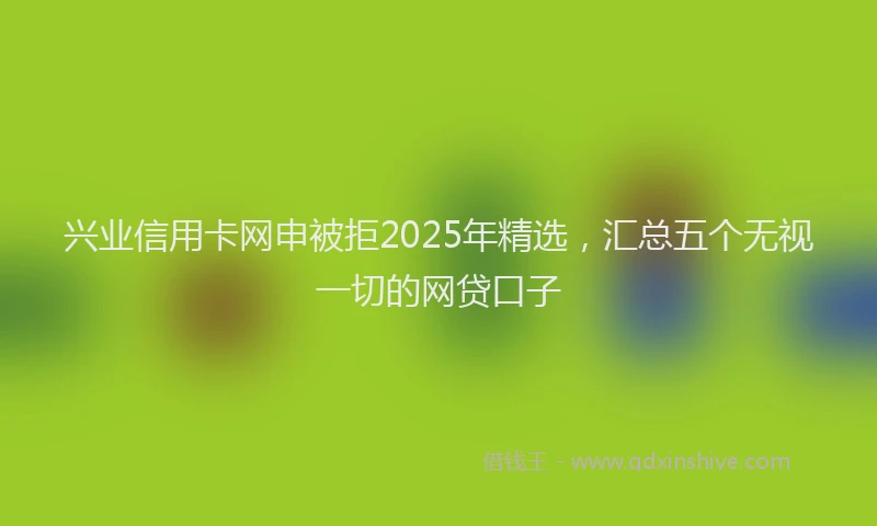 兴业信用卡网申被拒2025年精选，汇总五个无视一切的网贷口子