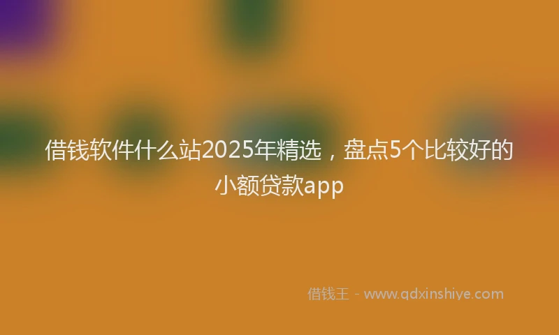 借钱软件什么站2025年精选，盘点5个比较好的小额贷款app