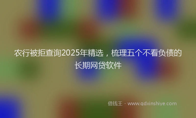 农行被拒查询2025年精选，梳理五个不看负债的长期网贷软件
