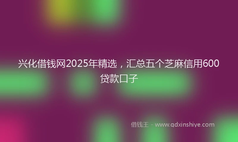兴化借钱网2025年精选，汇总五个芝麻信用600贷款口子