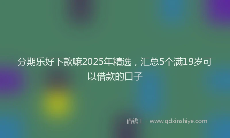 分期乐好下款嘛2025年精选，汇总5个满19岁可以借款的口子