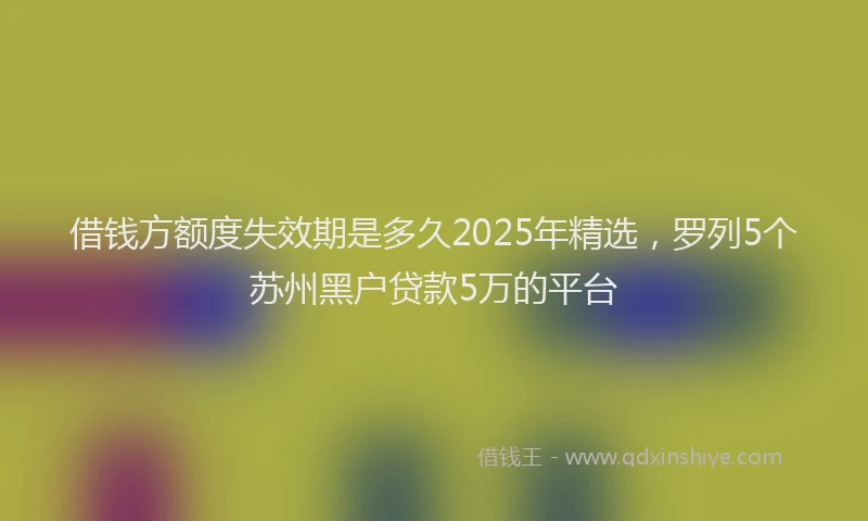 借钱方额度失效期是多久2025年精选，罗列5个苏州黑户贷款5万的平台
